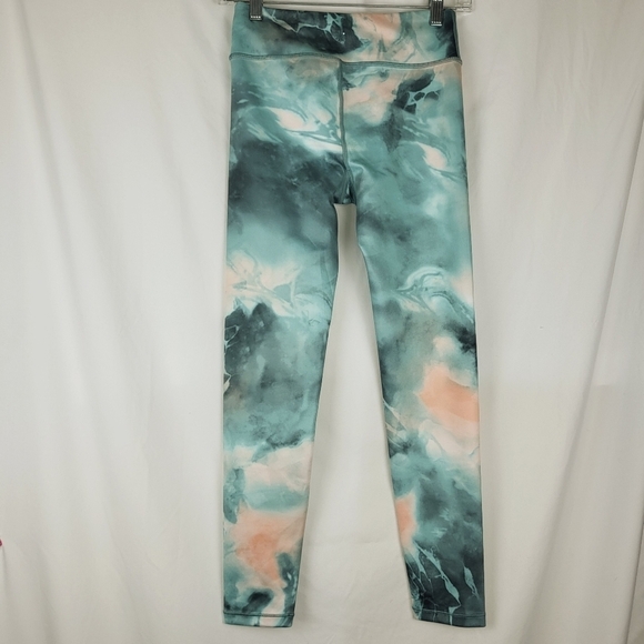 Athleta Girl High Rise Printed Chit Chat Tight Legging Size XL Teal Peac… - Picture 2 of 10